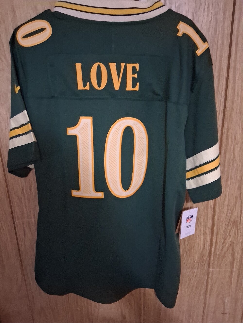 Sports Card With Jordan Love Green Bay Packers Fuse Rivalry Large Jersey